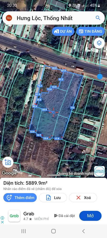 Bán đất 7152m² ngang 66m giá 50 tỷ tại Xã Hưng Lộc Huyện Thống Nhất