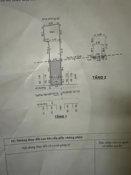 Bán nhà mặt tiền đường Nguyễn thị tú