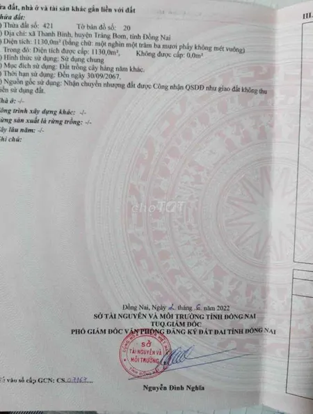 Nhà Đất Thanh Bình Trảng bom Đồng Nai