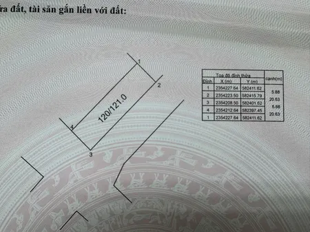 Bán đất 121m² ngang 5.88m giá 3.55 tỷ tại Xã Minh Phú Huyện Sóc Sơn