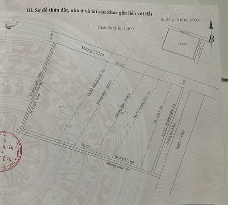 Bán đất 2332.9m² ngang 58.5m giá 15 tỷ tại Phường Lái Thiêu Thị xã Thuận An