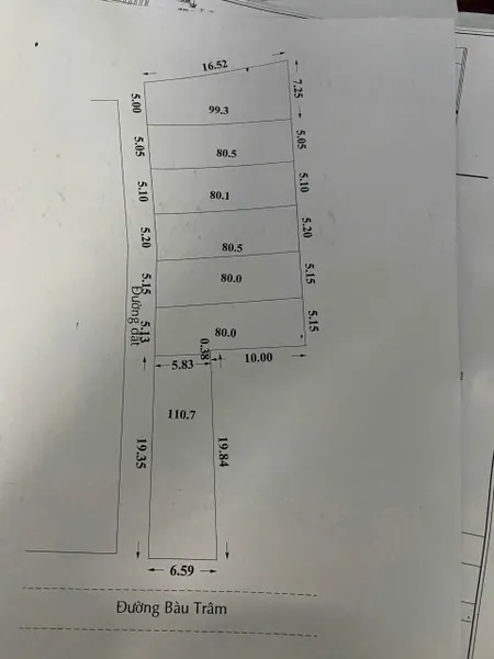 6 nền thổ cư đường Bàu Trâm , xã Trung An, Củ Chi dt 100m2 giá 3,2 tỷ/ nền