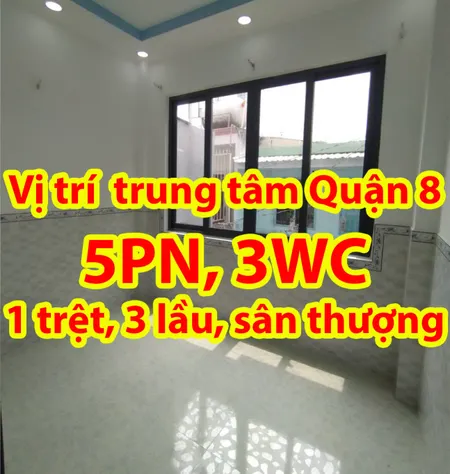 Nhà 4 tầng đẹp tại Dương Bá Trạc Q8 – 5PN – Gần hẻm xe hơi – Giá chỉ 3.9 tỷ
