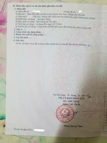 Bán đất 138m² ngang 15m giá 4.1 tỷ tại Xã Phù Linh Huyện Sóc Sơn