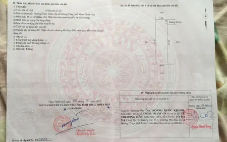 ĐẤT CHÍNH CHỦ - GIÁ TỐT –CẦN BÁN LÔ ĐẤT TẠI phường Thủy Châu, thị xã Hương Thuỷ - THỪA THIÊN HUẾ