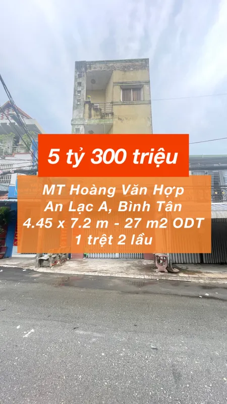 Mặt tiền kinh doanh Hoàng Văn Hợp chỉ 5.3 tỷ