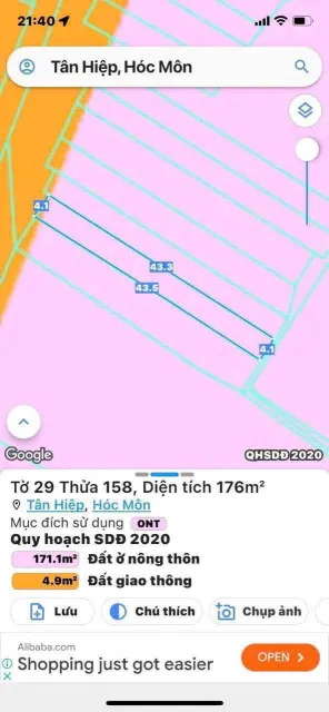 NHÀ MT ĐỖ VĂN DẬY – GẦN CHỢ HÓC MÔN – DT 10x43m – 2SHR – GIÁ CHỈ 21 TỶ