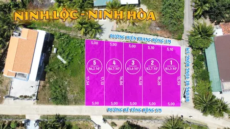 CHÍNH CHỦ GỬI BÁN 5 LÔ ĐẤT ĐẸP NHẤT NINH LỘC, NINH HÒA