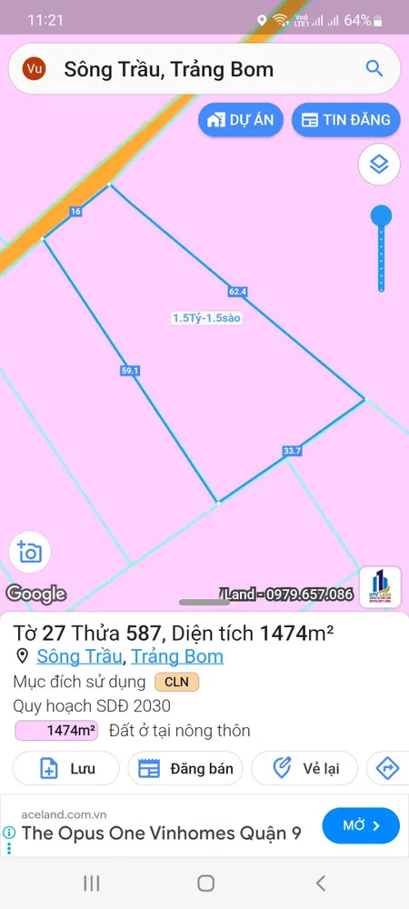 Nhà Đất Sông Trầu Trảng Bom Đồng Nai