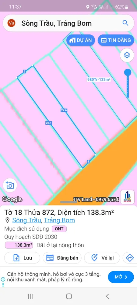 Nhà Đất Sông Trầu Trảng Bom Đồng Nai