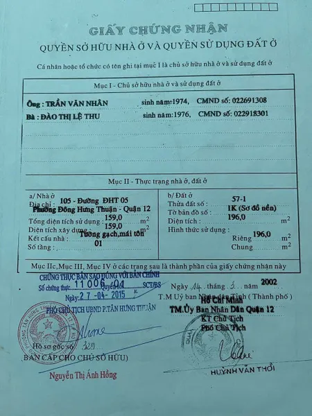 GIẢM SỐC 1,5 TỶ – BÁN NHANH NHÀ MẶT TIỀN ĐÔNG HƯNG THUẬN 05, Q.12