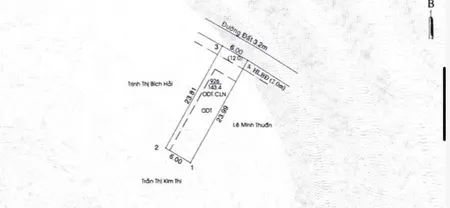Đất Phú Hoà 6 x 24 thổ cư 95m2 sổ sẵn