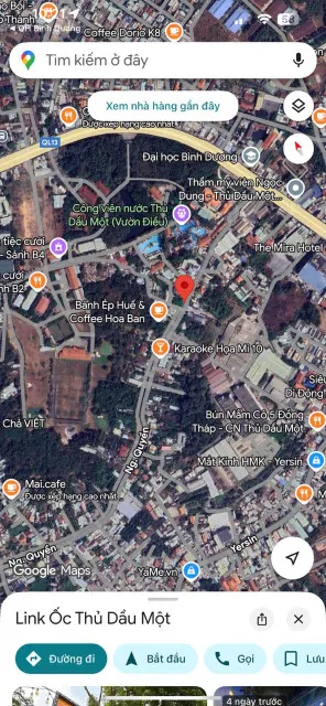 Đất Mt bờ kênh Bưng Cải-Hiệp Thành (phường Thủ Dầu Một-TP.HCM)-TP.TDM đối diện ĐH.Bình Dương hiếm duy nhất 1 lô xây khách sạn,nhà nghĩ biệt thự đều đẹp