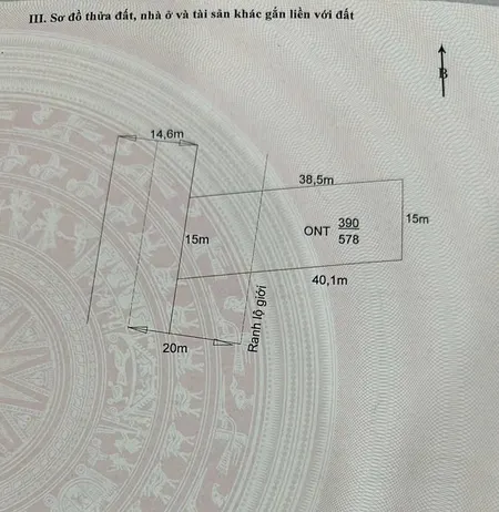 Bán đất 578m² ngang 15m giá 10.35 tỷ tại Xã Long Cang Huyện Cần Đước