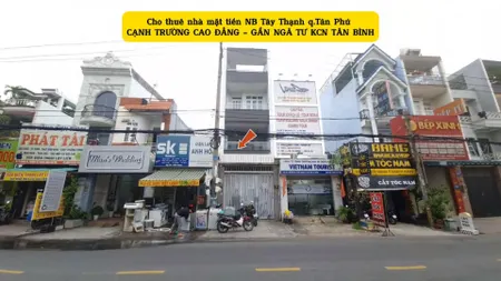 Cho thuê nhà Mặt Tiền NB Tây Thạnh 112m², 3Lầu - GẦN TRƯỜNG CAO ĐẲNG