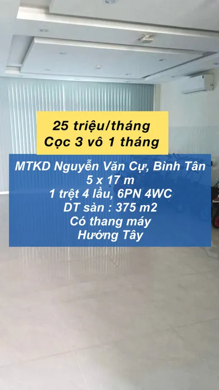 Cho thuê nguyên căn mặt tiền Nguyễn Văn Cự