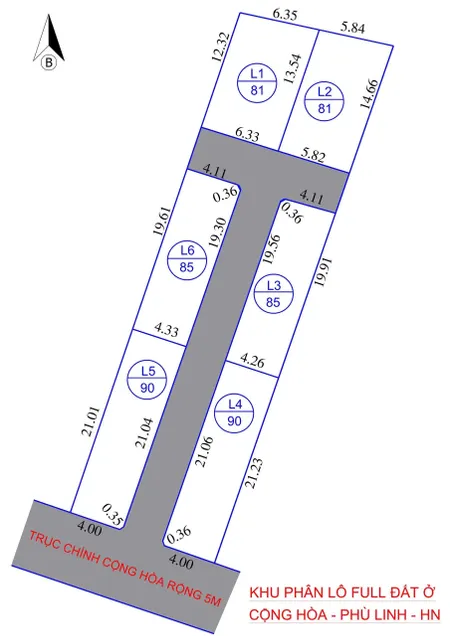 Bán đất 81m² ngang 6,3m tại Xã Phù Linh Huyện Sóc Sơn