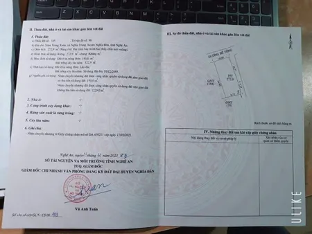 HOT HOT - CẦN BÁN LÔ ĐẤT TẠI xóm Trung Xuân , xã Nghĩa Trung Nghĩa Đàn , Nghệ An