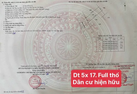 87m2 thổ cư đường nhựa xã Tân An Hội, Củ Chi giá 1,75 tỷ