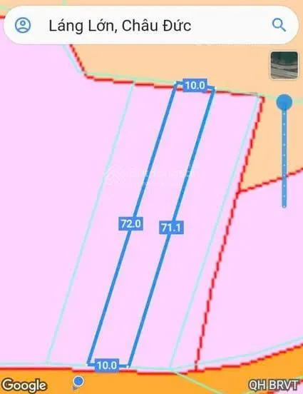 Ra phụ bà cô ruột lô đất thuộc láng lớn châu đức. vuông vức. sẵn tc
