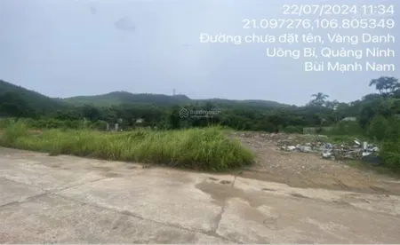 Bán gấp 158,3m2 lô đất khu 5a phường vàng danh, tp uông bí, quảng ninh