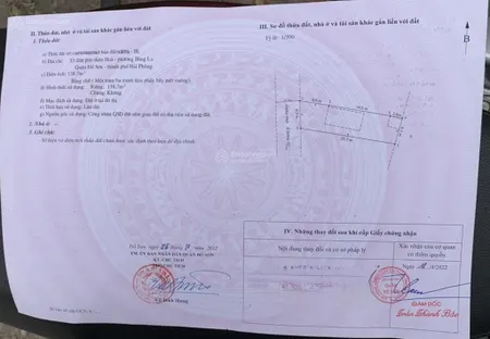 Chính chủ gửi bán lô đất 138,7m2 đường nhựa phố biên hoà, bàng la, đồ sơn giá chỉ 2 tỷ