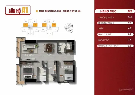 Bán căn hộ chung cư đẹp tại terra luxury, 52,6 triệu/m2, 69 m2, 2pn, 2wc