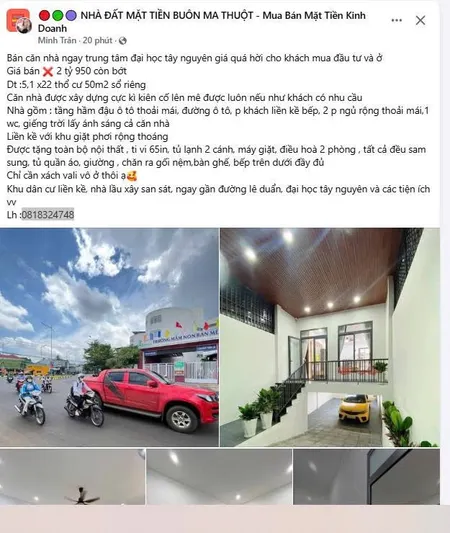 Bán nhà 113m² ngang 5.1m giá 2.95 tỷ tại Phường Ea Tam Thành phố Buôn Ma Thuột