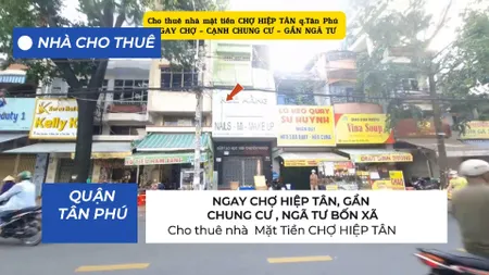 HIẾM-Cho thuê nhà Mặt Tiền CHỢ HIỆP TÂN 64m² ,2 Lầu+ST - GẦN CHUNG CƯ