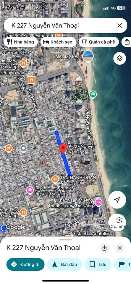 Bán lô đất kiệt 227 nguyễn văn thoại cách biển chỉ 250m 85m2 nhỉnh 10 tỷ