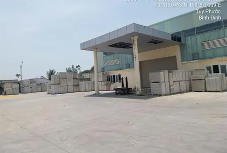 Thanh lí nhà máy dây chuyền sản xuát gạch tuynen tại tuy phước bình định, sổ riêng hơn 1ha3