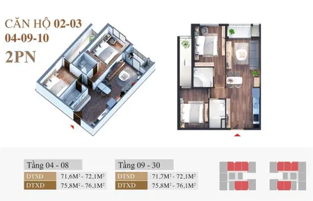 Bán căn 2pn rẻ nhất dự án the cham 5,3 tỷ