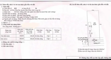 Bán đất xây dựng xưởng 6237m2. khu công nghiệp hải sơn. đức hòa hạ. long an