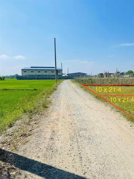 Bán đất đức hòa long an|giá tốt sổ riêng đầu tư an toàn! 214m2/800tr. gần trung tâm hậu nghĩa