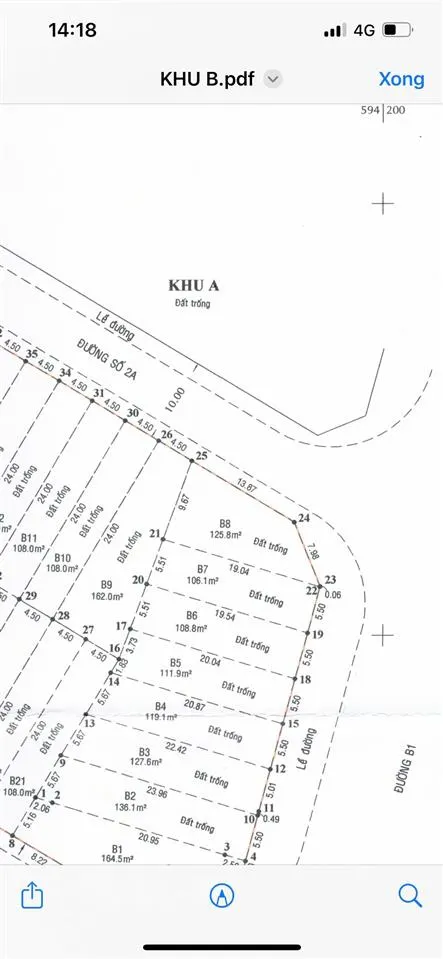 Bán đất khu 38ha dương thị giang, p. tân thới nhất, q12, dt 162m2 giá 66 triệu/m2