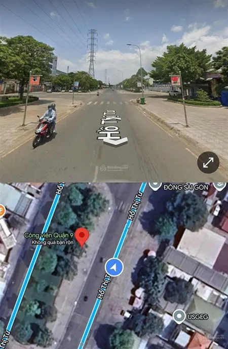 150m2 (ngang 5.4m bề thế). mặt tiền công viên q9 chỉ 18 tỷ