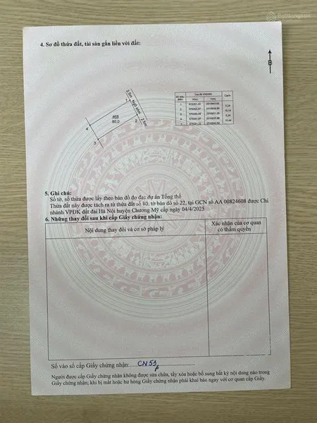 Bán đất tại xã lam điền, chương mỹ, hà nội, 22,5 triệu / m2, 80 m2, ô tô vào đất,cách yên nghĩa 5km