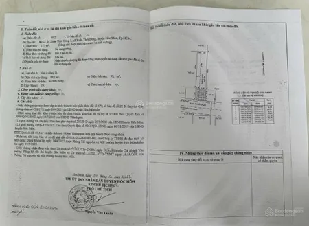 Bán 173m thổ cư ngay chợ võ thị hồi giá 7ty xuân thới đông hm