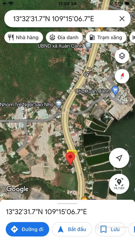 chính chủ cần bán lô đất mặt tiền quốc lộ 1A