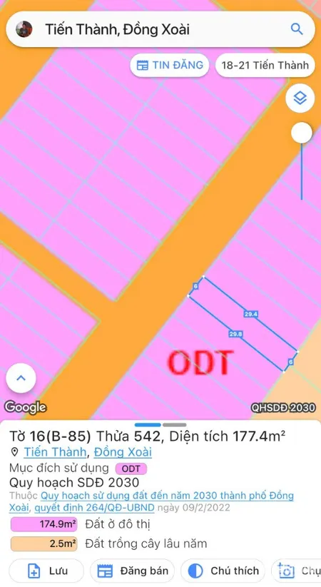 Ngân hàng thanh lý gấp 2 lô đất 357m2 ngay trung tâm TP Đồng Xoài 850 triệu/lô