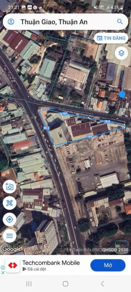 Chuyển nhượng 6000m2 góc 2 mặt tiền Ql13 Thuận An. Đang làm siêu thị nội thất (Tin Hết Hạn)