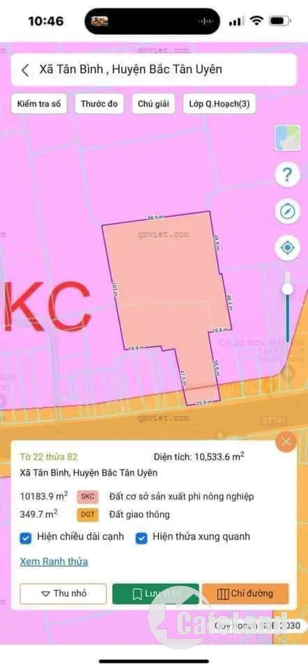 10,533 m2 QH Skc mt DT 741 (Tin Hết Hạn)
