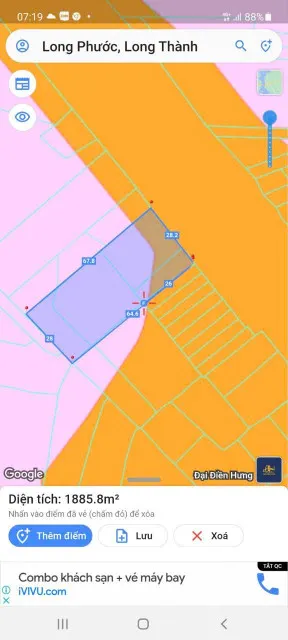 Bán đất 789m² ngang 28m giá 35 tỷ tại Xã Long Phước Huyện Long Thành
