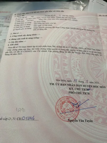 Nhà hẻm 6m thới tam thôn 14 hóc môn