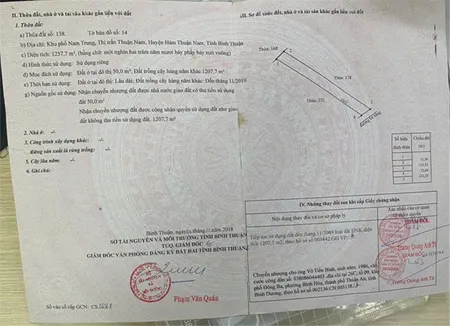 ĐẤT ĐẸP - GIÁ TỐT - Chính Chủ Cần Bán Đất BÌNH THUẬN, CÓ ĐƯỜNG QUY HOẠCH CHẠY GIỮA
