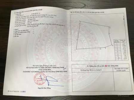 Bán đất full thổ cư phân lô lương tài bắc ninh giá chỉ vài triệu / m2