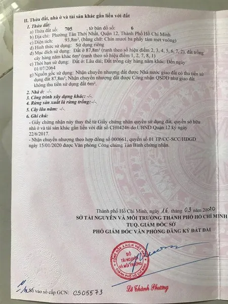 Bán lô đất vị trí tân thới nhất, quận 12, tphcm dt 4,55mx17m nở hậu 6,30m giá bán 3,9ty
