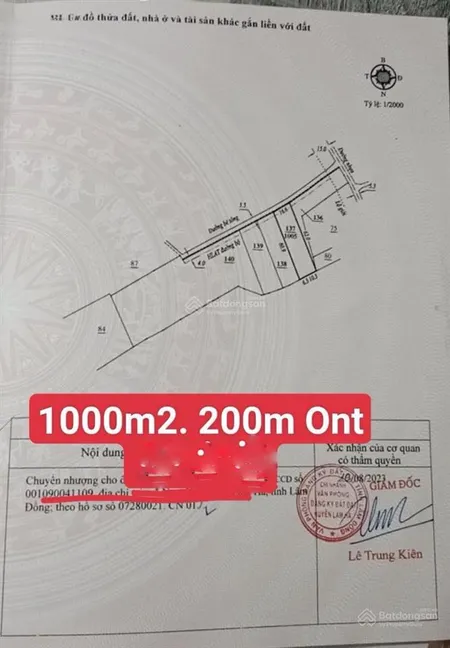 Sở hữu ngay lô đất 1000m2 sẵn thổ cư, chỉ với 10.5 tỷ