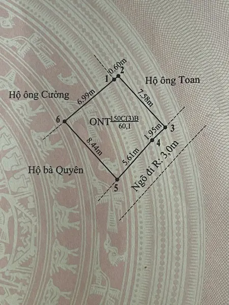 Bán đất 60m² ngang 7,59m giá 1.3 tỷ tại Thiên Hương . liên hệ 0362558882