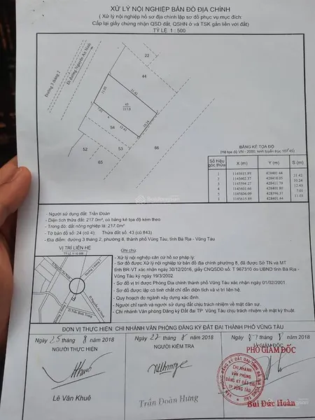 Bán đất tại đường 3/2, phường 8, vũng tàu, 15,5 tỷ, 217m2, giá siêu hời